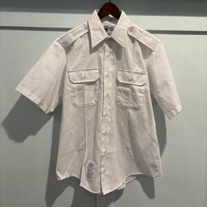 Defense Logistics Agency Shirt Mens 16.5 White Short Sleeve Garrison Uniform 521